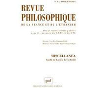 Revue philosophique 2021, t. 146(2) Collectif (Auteur)