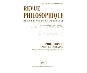 Revue philosophique 2022, t. 147(3): Miscellanea