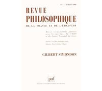 Revue philosophique, Tome 131, n°3 - 2006 : "Gilbert Simondon"