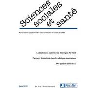 Revue Sciences Sociales et Santé. Vol. 38 - N°2 - Juin 2020 Collectif (Auteur)