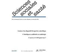 Revue Sciences Sociales et Santé. Vol. 39 - N°2 - Juin 2021 Collectif (Auteur)