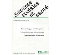 Revue sciences sociales et santé - Volume 30 - n°3 - Septembre 2012 Collectif (Auteur)