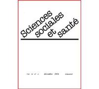 Revue sciences sociales et santé - Volume 34 n°4 - Décembre 2016 Martine Bungener (Auteur), Pascale Bourret (Auteur), Hélène Bretin (Auteur), Marcel Calvez (Auteur)