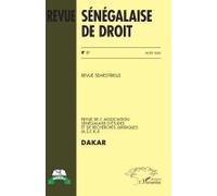 Revue Sénégalaise de Droit n° 37 Août 2023 - Isaac Yankhoba Ndiaye - L'harmattan - broché - Revue