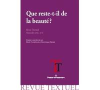 Revue Textuel, nouvelle série, n°3 Que reste-t-il de la beauté ? - Marik Froidefond - Hermann - broché - Revue