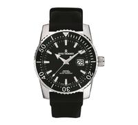 Revue Thommen, Homme, Accessoires, Noir, Taille: ONE Size Montre de Plongée Mouvement Automatique Bracelet en Caoutchouc