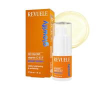 REVUELE Go Glow! Soin Visage Sérum Puissant - Vitamines C+E+F, Sérum Antioxydant et Illuminant pour Peau Terne, Uniformise le Teint et Redonne Éclat, 30 ml