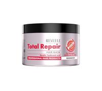 Revuele Total Repair Masque capillaire professionnel pour cheveux abîmés, cassants, chimiques et cassants avec kératine et acide hyaluronique 500 ml