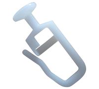 Rewagi - Lot de 100 patins à rideaux, crochets de rideau de haute qualité - Patins avec tête ronde 9 mm - Rail intérieur 6 mm - Couleur : blanc