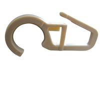 rewagi Lot de 50 crochets à rideaux pour anneaux de rideaux - Diamètre : 12 mm - Beige
