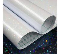 ReWallpaper Feuilles de plastification autocollantes holographiques à froid imperméables irisées pour autocollants, photos, étiquettes, loisirs créatifs, compatible avec Cricut Silhouette 45 x 6 m