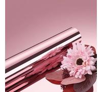 ReWallpaper Flexible Papier Peint Adhesif Mural Effet Miroir Rose 60CMx5M Papier Peint Chambre Fille Salon en Rouleau Revetement Miroir Autocollant Rose Film Adhesif pour Meuble Armoire Tiroirs