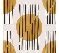 ReWallpaper Papier Adhesif pour Meuble Geometrique Blanc et Or Papier Peint Boho Autocollant Mural Géométrique Moderne Film Adhesif Decoratif pour Porte Placard Armoire Amovible 44.5CMx3M