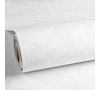 ReWallpaper Papier Adhesif Velours Blanc Film Adhésif Velours Papier Peint Mural Tissu Velour Blanc Rouleau Adhesif Decoratif Meuble Bricolage 44.5CMx2M Doublure Autocollante Floquée Tiroir à Bijoux