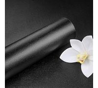ReWallpaper Papier Peint Adhesif Effet Cuir Salon Luxe Noir 40CMx7M Vinyle Adhesif Meuble Cuir Noir Papier Peint Salle De Bain Imperméable Rouleau Mural Decoratif Texturé pour Fond d'Écran Amovible