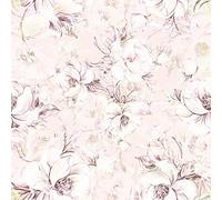 ReWallpaper Papier Peint Fleuri Rose Pastel Murando Papier Peint Adhesif Mural Chambre Fille Rouleau Papier Peint Autocollant Rose Vinyle Adhesif Pour Meuble 44.5cm×3m Venilia Adhesif Decoratif Fleurs