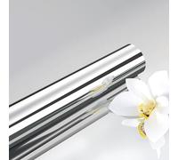 ReWallpaper Papier Peint Miroir Autocollant Flexible Film Miroir Adhesif Mural Argenté 40CMx3M Papier Adhesif pour Meuble Cuisine Etagere Refrigerateur Feuille Miroirs Adhésif a Decouper
