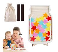 Reward Jar Magnetic, Behavior Jar with Stars, Student & Kids Incentive Chart, System for Classroom & Home, Toddler Fun Activities, Toys, 20.83x19.3x3.3cm, 200g