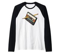 Rewind 80s Shirt Funny Rewind Cassette Crayon Vintage Manche Raglan