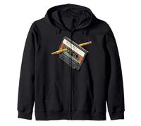Rewind 80s Shirt Funny Rewind Cassette Crayon Vintage Sweat à Capuche