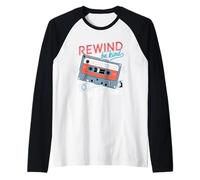 Rewind Be Kind to Better Times Cassette rétro Manche Raglan