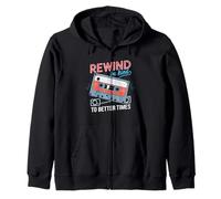 Rewind Be Kind to Better Times Cassette rétro Sweat à Capuche