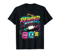 Rewind Me to The 80's Retro VHS Nostalgie Design Meme T-Shirt Graphique avec Valeur