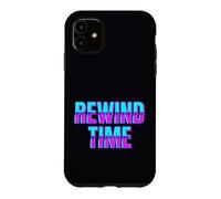 Rewind Time Typographie rétro des années 90 Design Graphique Coque pour iPhone 11
