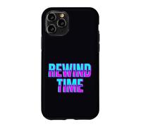 Rewind Time Typographie rétro des années 90 Design Graphique Coque pour iPhone 11 Pro