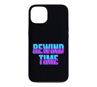 Rewind Time Typographie rétro des années 90 Design Graphique Coque pour iPhone 13