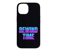 Rewind Time Typographie rétro des années 90 Design Graphique Coque pour iPhone 14
