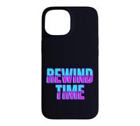 Rewind Time Typographie rétro des années 90 Design Graphique Coque pour iPhone 15