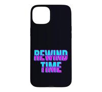 Rewind Time Typographie rétro des années 90 Design Graphique Coque pour iPhone 15 Plus