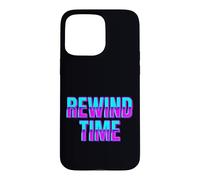 Rewind Time Typographie rétro des années 90 Design Graphique Coque pour iPhone 15 Pro Max