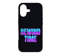 Rewind Time Typographie rétro des années 90 Design Graphique Coque pour iPhone 17