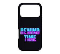 Rewind Time Typographie rétro des années 90 Design Graphique Coque pour iPhone 17 Pro