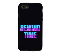 Rewind Time Typographie rétro des années 90 Design Graphique Coque pour iPhone SE (2020) / 7/8