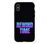 Rewind Time Typographie rétro des années 90 Design Graphique Coque pour iPhone X/XS