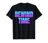 Rewind Time Typographie rétro des années 90 Design Graphique T-Shirt