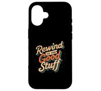 Rewind to the Good Stuff Retro Music Design Coque pour iPhone 16