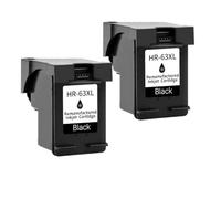 REwNXA Cartouche d'encre Compatible avec Officejet 5200 4652 4655 3830 4650 4656 4657 4510 4511 4520 4522 4526 63XL(2 Black)