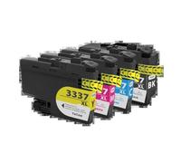 REwNXA Cartouche d'encre compatible LC3337 avec puce pour imprimante MFC-J5945DW J6545DW J6945DW J5845 Encre pigmentée LC3337XL 3337 (1 SET)