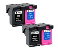 REwNXA Cartouche d'encre compatible pour 680XL de rechange pour Deskjet 2135 2136 2138 3635 3636 3835 4535 4536 4538 4675 (2 noires/2 couleurs)