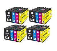 REwNXA Lot de 4 cartouches d'encre de rechange pour imprimantes Officejet 6100 6600 6700 7110 7610 7612 7510 7512 7512 7512