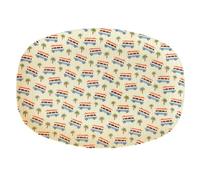 ReWu Rice - Assiette à dessert - Plateau de camping-car - Motif de camping-car - Vaisselle en mélamine - Vaisselle pour enfants - Camping - BBQ - Pique-nique - Incassable - Sans BPA - Réutilisable