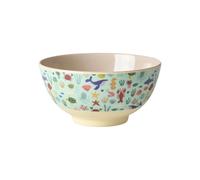 ReWu RICE Bol en mélamine bleu océan, 15 cm, sans BPA, léger, avec motifs d'animaux marins, convient à un usage alimentaire et robuste