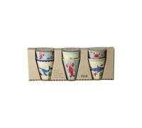 ReWu RICE - Lot de 6 gobelets en mélamine - Bleu océan - Sans BPA - Avec motifs d'animaux marins - Légers - En mélamine - Robustes pour le quotidien et les excursions