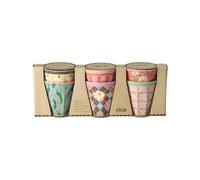 ReWu Rice Lot de 6 gobelets en mélamine - Motif paon et fleurs - Gobelets pour enfant - Vaisselle de camping - Gobelets en mélamine incassables sans BPA 250 ml