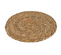 ReWu Set de table rond en raphia naturel naturel - Sets de table ronds - Sets de table pour cuisine - Décoration de table - Résistant à la chaleur - Protection contre les rayures - 26 x 26 x 0,7 cm