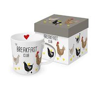 ReWu Tasse à café Tasse à café Tasse à thé Tasse à thé Breakfast Club Poules colorés Boîte cadeau en porcelaine Vaisselle pour petit-déjeuner Pâques Décoration de table Idée cadeau